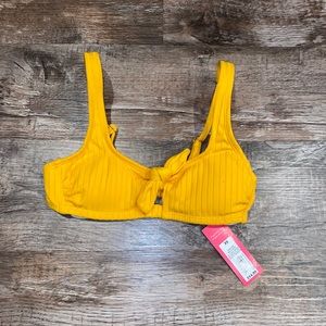 Xhilaration Yellow Swim Top Small